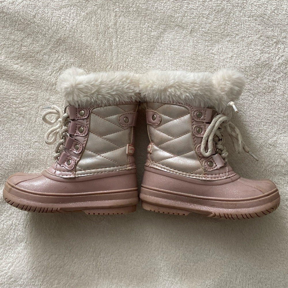 London Fog Collection | Pink Furry Winter Boots